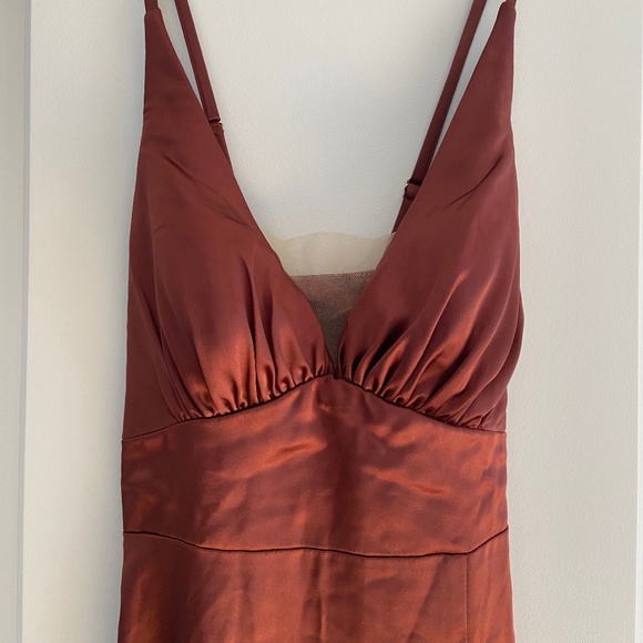 Revelry Cinnamon Rose Satin Bridesmaid Dress - Picture 2 of 6